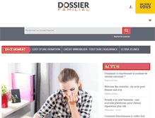 Tablet Screenshot of dossierfamilial.com